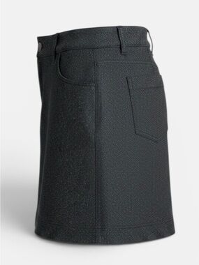 Women’s Woolrich Dark Grey Wool Silk Blend Tweed Mini Skirt